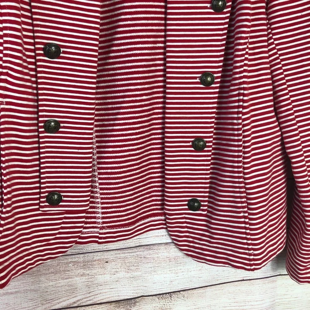 Tommy Hilfiger Red White Striped‎ Cardigan SzM